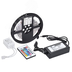 Комплект светодиодной ленты 5м LSR-5050RGB60 14,4Вт/м 12В RGB IP20 60LED/м - фото 1