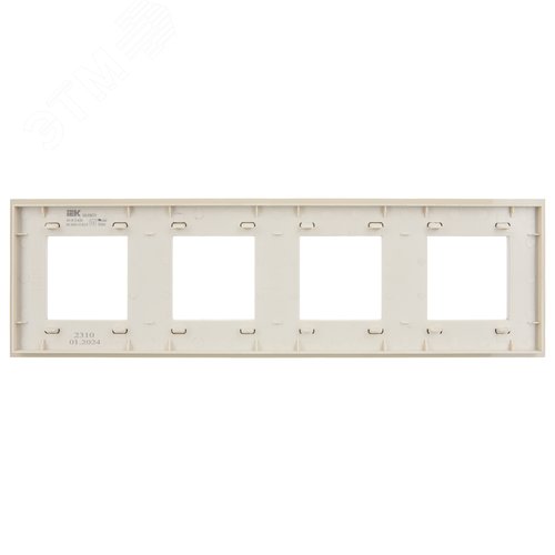 SKANDY Рамка 4-местная SK-F24B стекло беж. IEK - фото 2