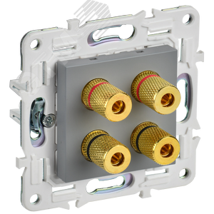 Изображение товара SKANDY Аудиорозетка 4-местная SK-A01Gr серый IEK (шт)