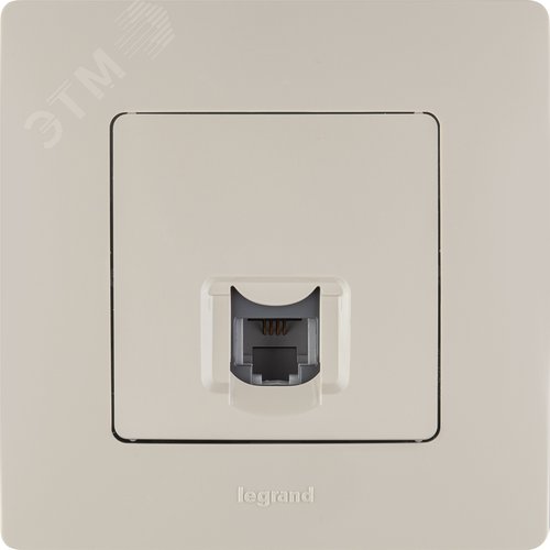 Розетка телефонная RJ11 слоновая кость ETIKA - фото 4