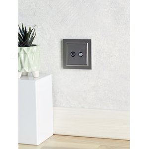 BRITE Розетка двойная TV+SAT РТВ/РСп12-БрС сталь - фото 8