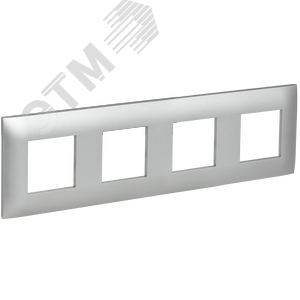 SKANDY Рамка 4-местная SK-F04S серебряный IEK - фото 1