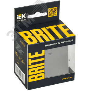 BRITE Выключатель карточный 30А ВС10-1-8-БрС сталь IEK - фото 2