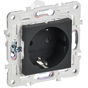 Изображение товара SKANDY Розетка с заземлением без защитных шторок 16А SK-R05G графит IEK (шт)