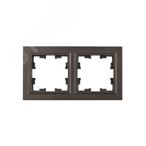 BRITE Рамка 2 поста РУ-2-БрТБ темная бронза - фото 2
