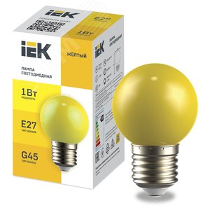 LIGHTING Лампа светодиодная декоративная G45 шар 1Вт 230В желтый E27