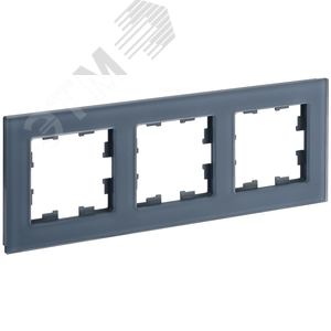 BRITE Рамка 3 поста РУ-3-2-Бр стекло маренго матовый IEK - фото 1