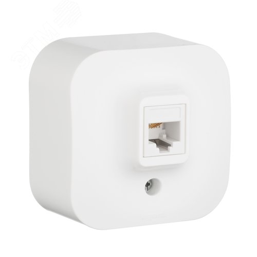 Изображение товара Розетка телефонная RJ11 для открытой установки белый QUTEO (шт)