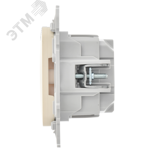 FLITE Розетка с заземлением без защитных шторок безвинтовое крепление 16А РС11-1-ФлСл сливочный IEK - фото 4