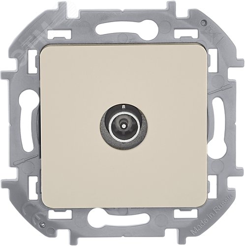 Розетка TV проходная слоновая кость INSPIRIA - фото 3