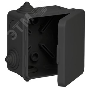 Коробка расп. КМ41238 80х80х50мм о/к IP54 7 вв. черная