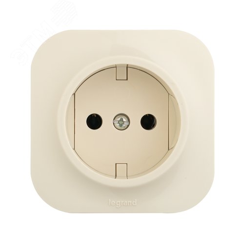 Розетка 1-местная для открытой установки без заземления без защитных шторок 16А слоновая кость QUTEO - фото 3