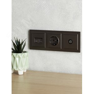 BRITE Рамка 3 поста РУ-3-БрТБ темная бронза - фото 6