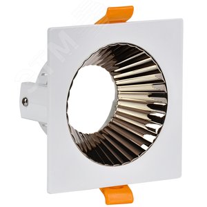 LIGHTING Светильник 4109 встраиваемый поворотный под лампу GU10 белый/шоколад пластик IEK LT-UVB0-4109-GU10-1-K30 IEK