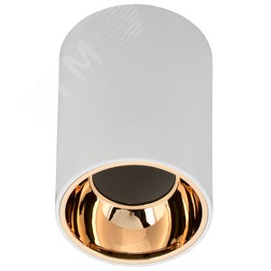 Светильник декоративный 4111 накладной потолочный под лампу GU10 белый/золото пластик - фото 1