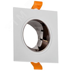 Светильник 4107 встраиваемый декоративный поворотный под лампу GU10 белый/шоколад пластик - фото 1