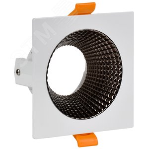 Светильник 4110 встраиваемый декоративный поворотный под лампу GU10 белый/шоколад пластик - фото 1