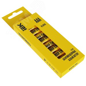 Батарейка щелочная Alkaline LR03/AAA (10шт/бокс) IEK - фото 1