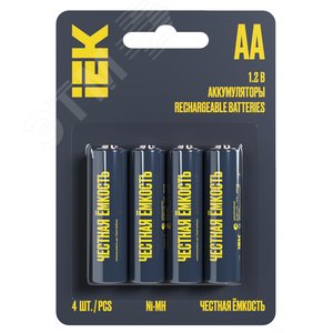 Аккумулятор GREEN Ni-MH AA 2700мАч (4шт/блистер) IEK - фото 1
