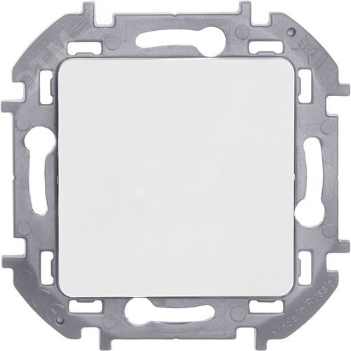 Выключатель 1-клавишный самовозвартный с нормально-открытым контактом 6А безвинтовое крепление белый INSPIRIA - фото 3