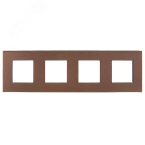 SKANDY Рамка 4-местная SK-F34Br металл шоколад IEK - фото 2