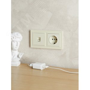 BRITE Рамка 2 поста РУ-2-БрКр бежевый - фото 6