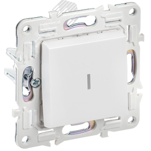 SKANDY Выключатель 1-клавишный проходной с индикацией 10А SK-V08W арктический белый IEK - фото 1