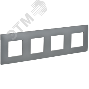 SKANDY Рамка 4-местная SK-F04Gr серый IEK - фото 1