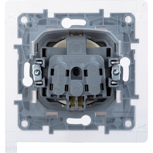 Розетка 1-местная с заземлением с защитными шторками и крышкой 16А IP44 слоновая кость ETIKA - фото 5