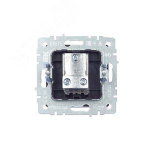 BRITE Розетка TV проходная РТВ10-0-БрС сталь - фото 4