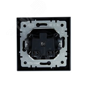 BRITE Розетка 1 пост без заземления без защитных шторок 10А в сборе РСР10-1-0-БрМ маренго IEK - фото 4