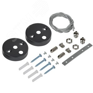 Комплект для подвесного монтажа для свет. LED лин. черн - фото 1