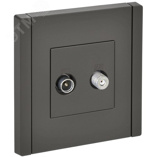 Изображение товара FORTE&PIANO Розетка двойная TV+SAT FP338 серый IEK (шт)