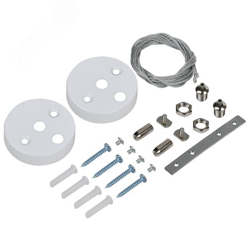 Комплект для подвесного монтажа для светильника LED линейного белый - фото 1