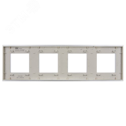 SKANDY Рамка 4-местная SK-F34S металл серебряный IEK - фото 3