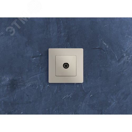 Розетка TV проходная слоновая кость ETIKA - фото 4