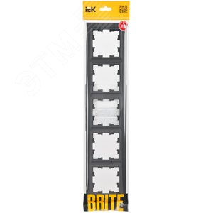 BRITE Рамка 5 постов РУ-5-БрГ графит - фото 2