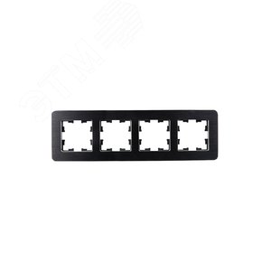 BRITE Рамка 4 поста РУ-4-1-Бр металл черный RE AL IEK - фото 2