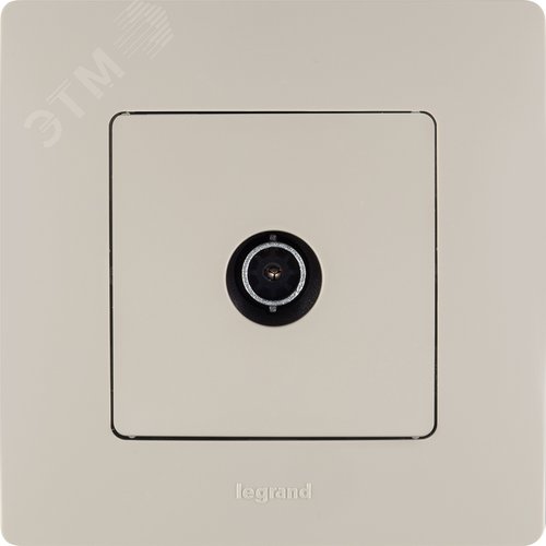 Розетка TV тип звезда слоновая кость ETIKA - фото 3