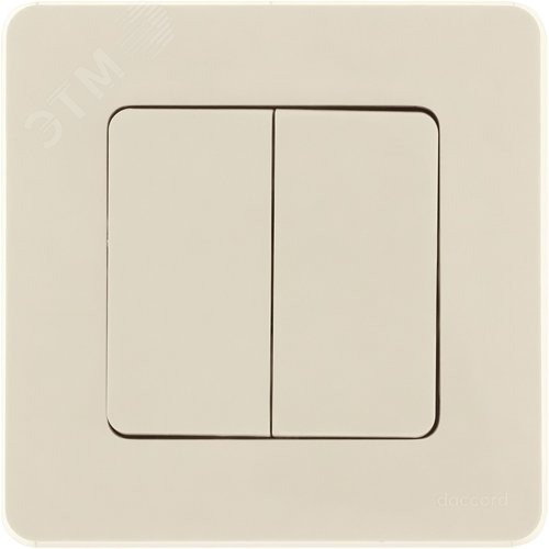 Выключатель 2-клавишный 10АХ безвинтовое крепление слоновая кость INSPIRIA - фото 4