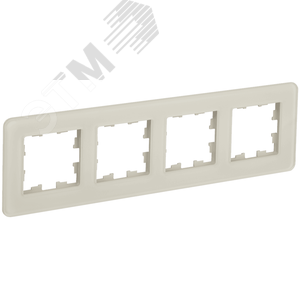 BRITE Рамка 4 поста РУ-4-2-Бр стекло песчаный RE IEK - фото 1