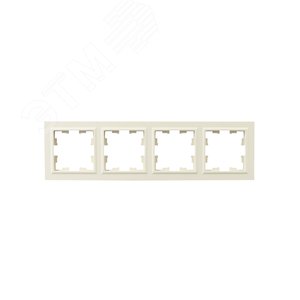 BRITE Рамка 4 поста РУ-4-БрКр бежевый - фото 2