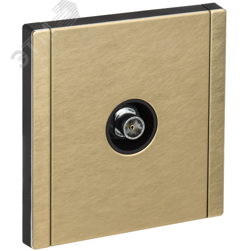Изображение товара FORTE&PIANO Розетка TV оконечная FP628M металл шампань IEK (шт)