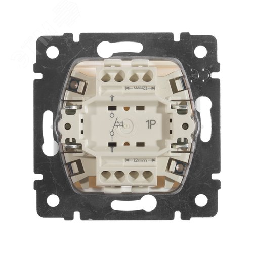 Выключатель 1-клавишный самовозвартный 10А схема 1P безвинтовое крепление белый VALENA - фото 2