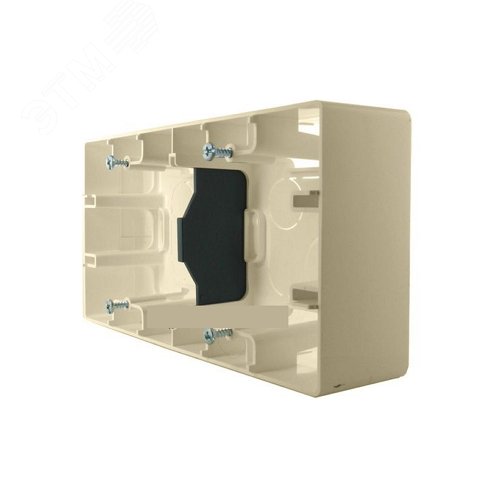 Коробка для накладного монтажа 2-местная слоновая кость ETIKA - фото 2