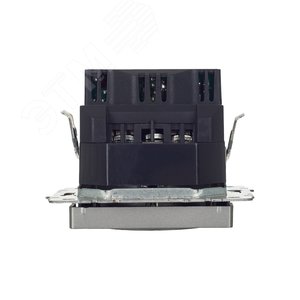 BRITE Розетка с заземлением с защитными шторками 16А с USB A+A 3,1А РЮш10-2-БрС сталь - фото 5