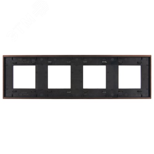 SKANDY Рамка 4-местная SK-F34Br металл шоколад IEK - фото 3