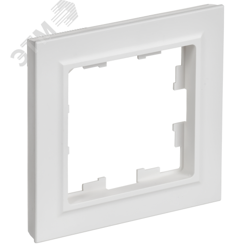 BRITE Рамка 1-местная РУ-1-БрАБ арктический белый IEK - фото 1