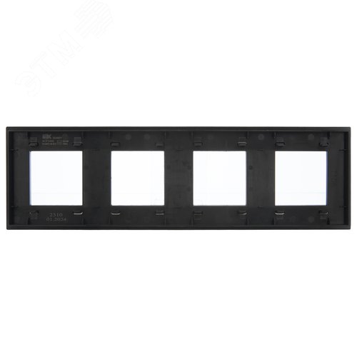 SKANDY Рамка 4-местная SK-F34Bl металл черный IEK - фото 4