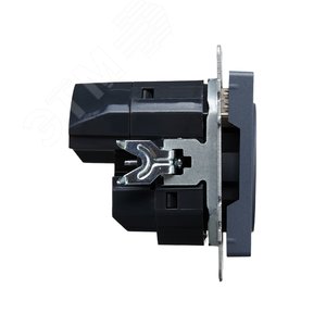 BRITE Розетка с заземлением с защитными шторками 16А с USB A+A 3,1А РЮш10-2-БрМ маренго - фото 3